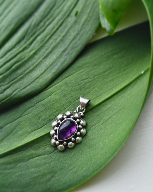 950 Silver Amethyst Pendant