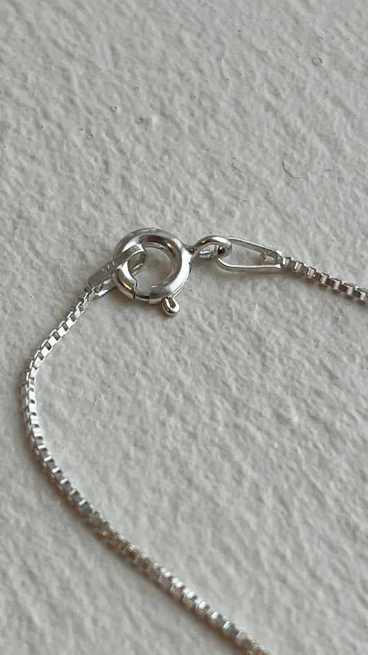 40cm Square Shaped Chain - 925 Silver