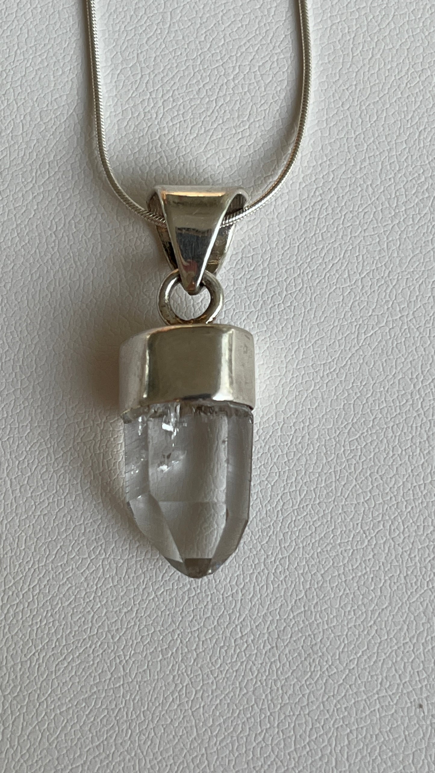 Clear Quartz Pendants - 950 Silver