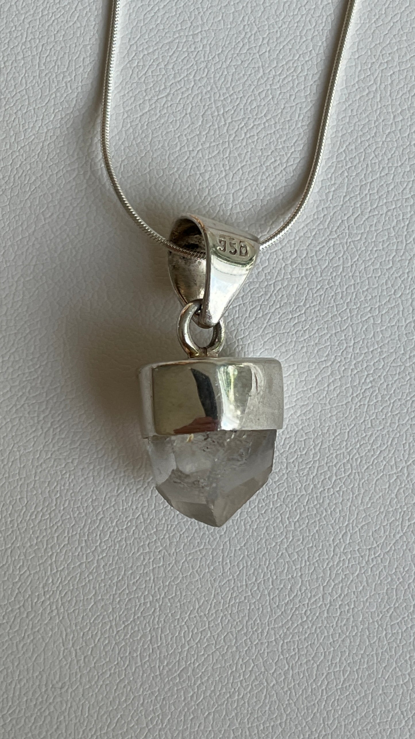 Clear Quartz Pendants - 950 Silver