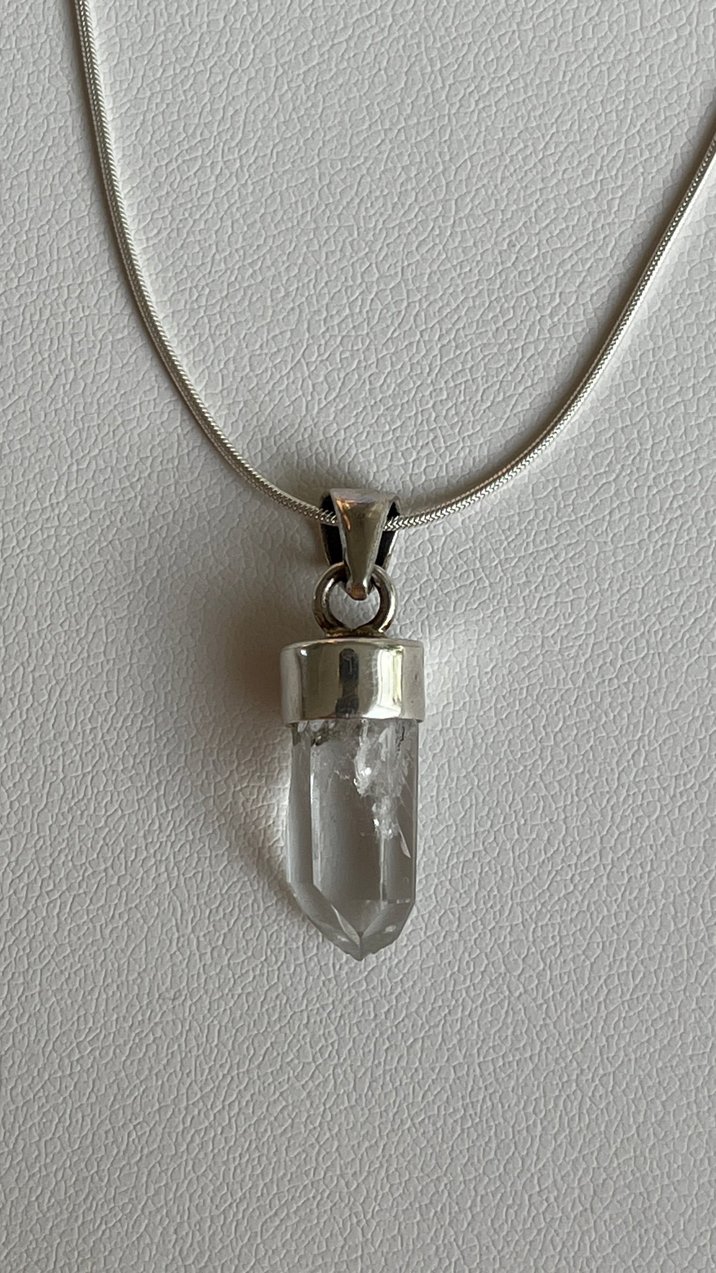 Clear Quartz Pendants - 950 Silver