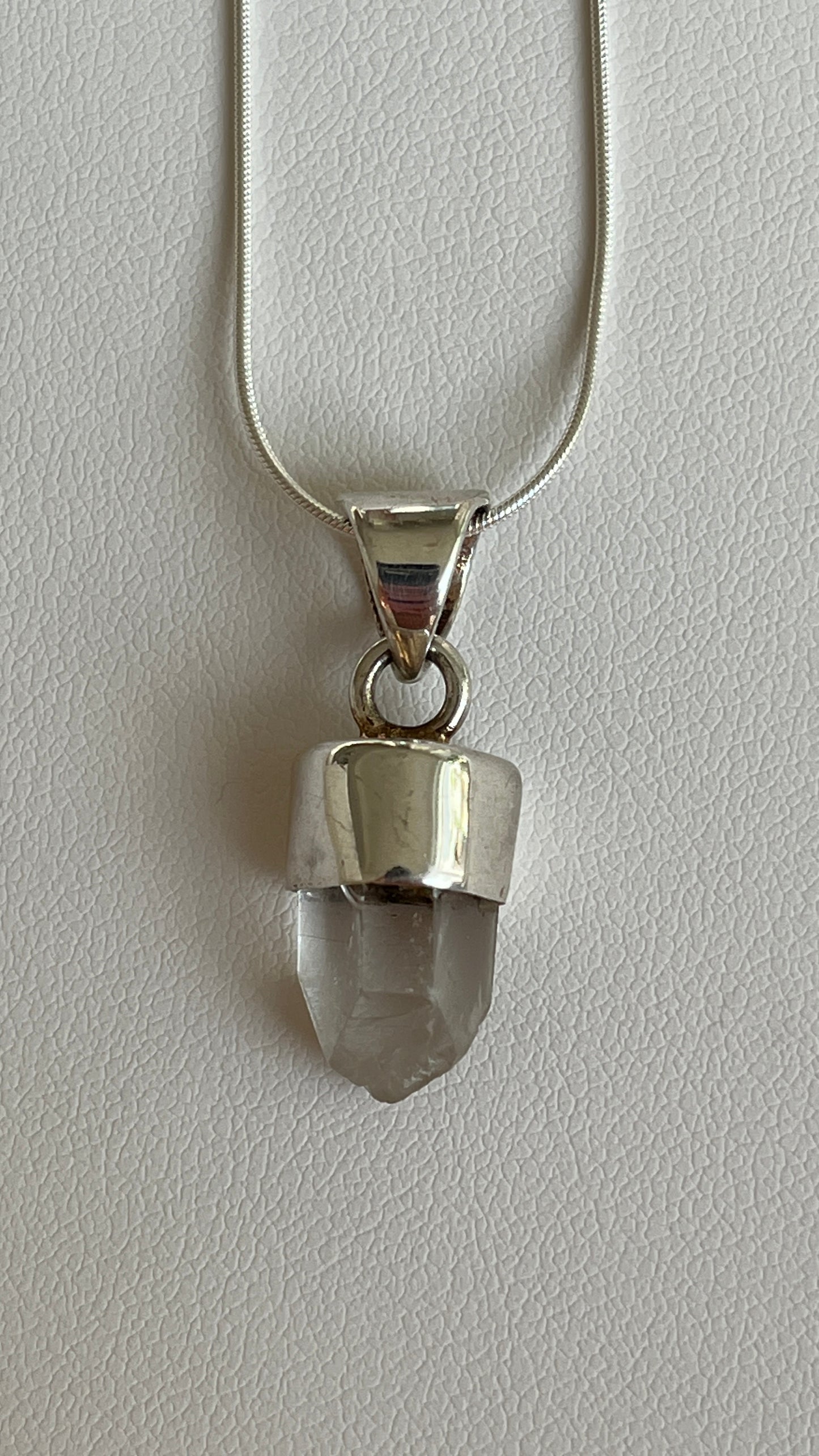 Clear Quartz Pendants - 950 Silver