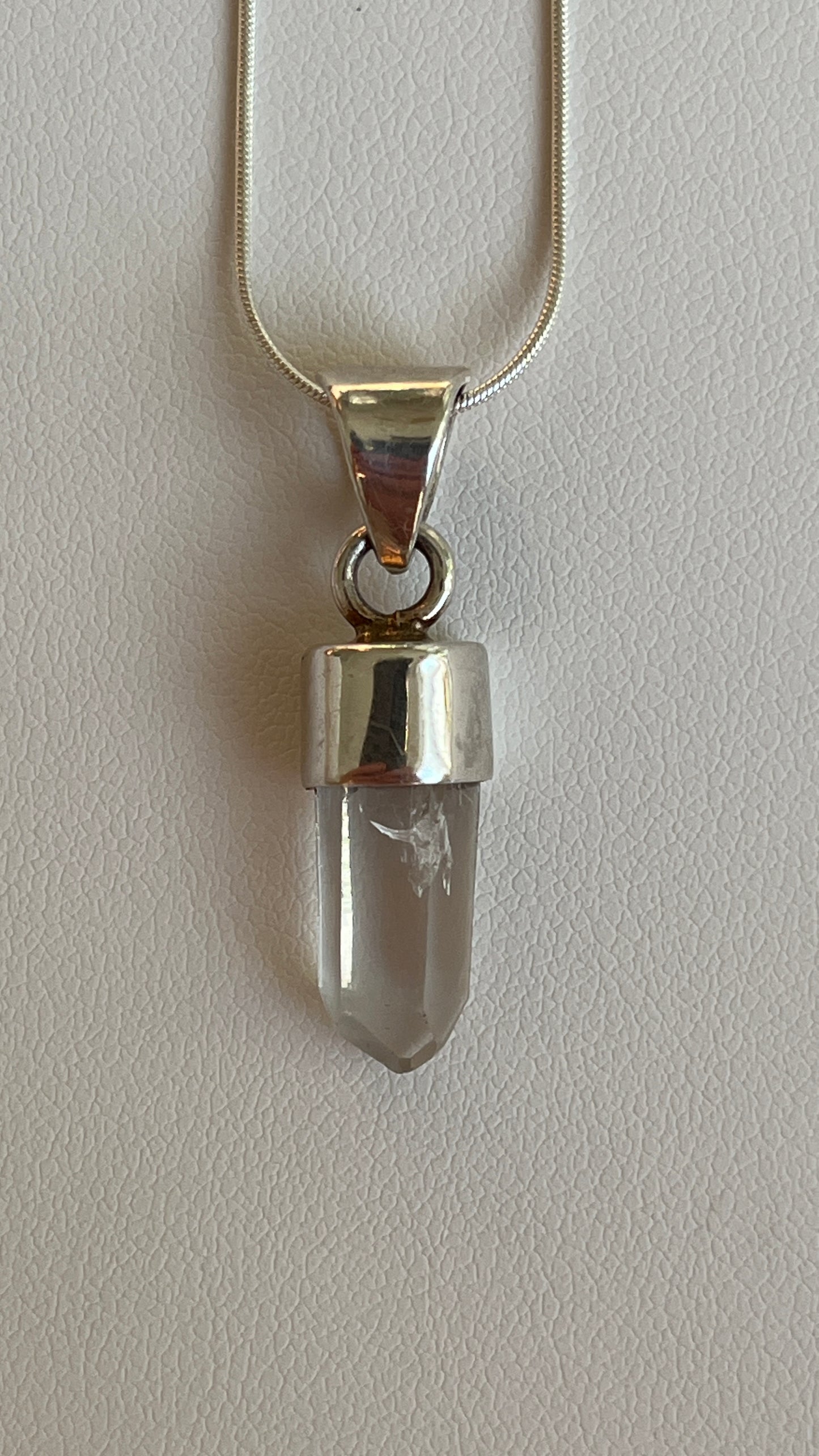 Clear Quartz Pendants - 950 Silver