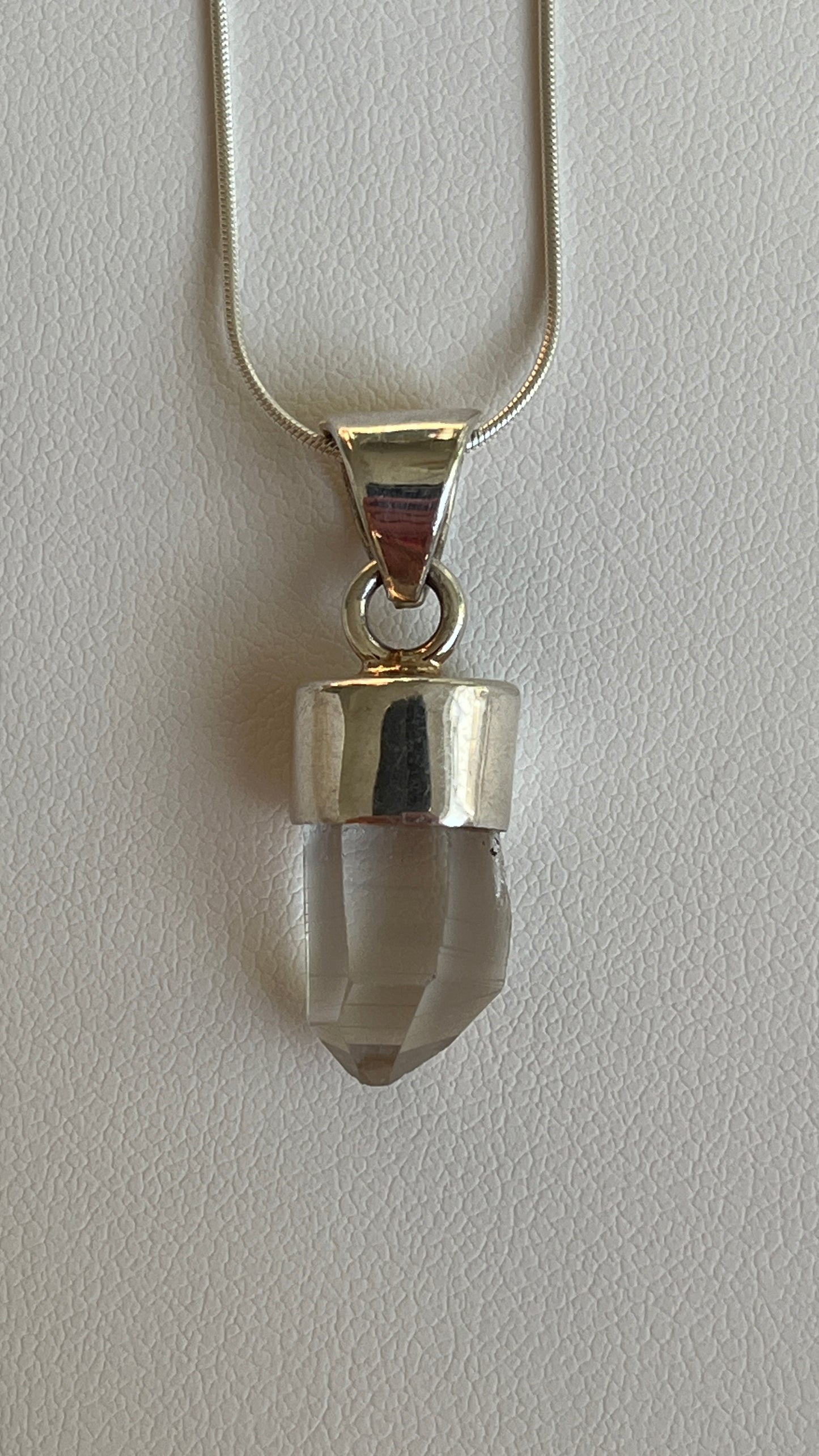 Clear Quartz Pendants - 950 Silver