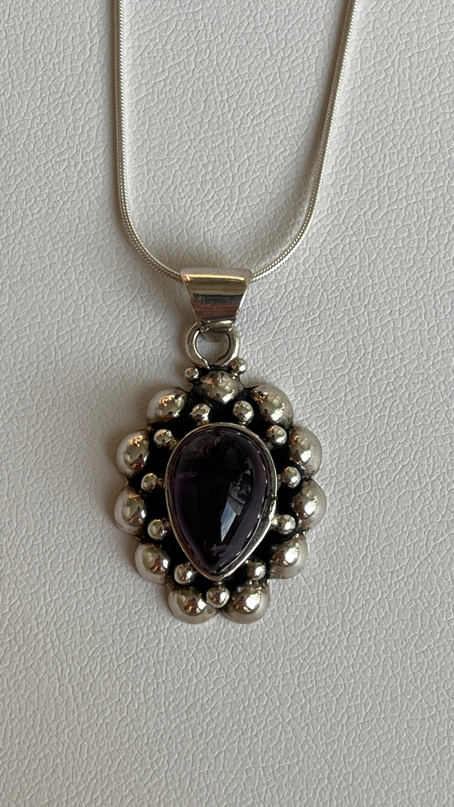 950 Silver Amethyst Pendant